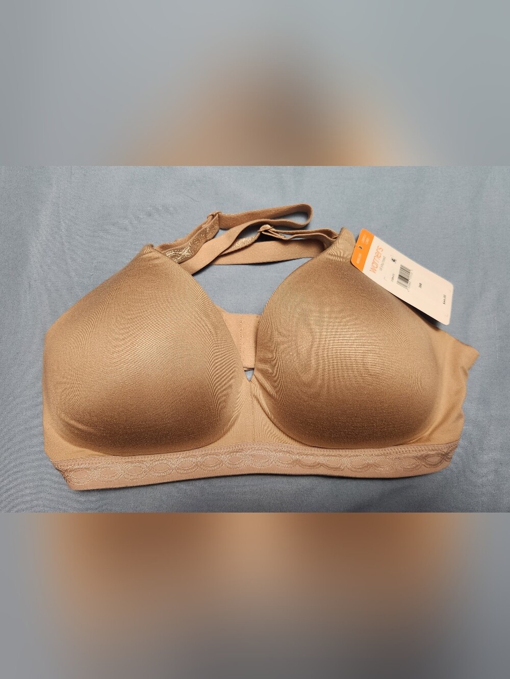 WARNER'S CLOUD 9, ALL YOU NEED BRA, 38B, WIRELESS, LIGHTLY LINED, TAN, NEW